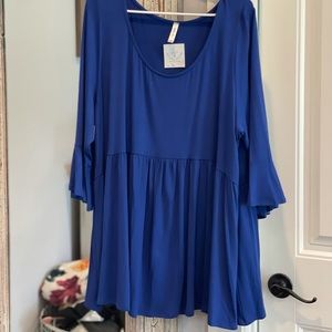 Royal Blue Baby Doll Top